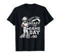 Custom Proud Football Dad Number 90 T-Shirt - Streetwear Style Unisex - T-Shirt, Sweatshirt, Hoodie