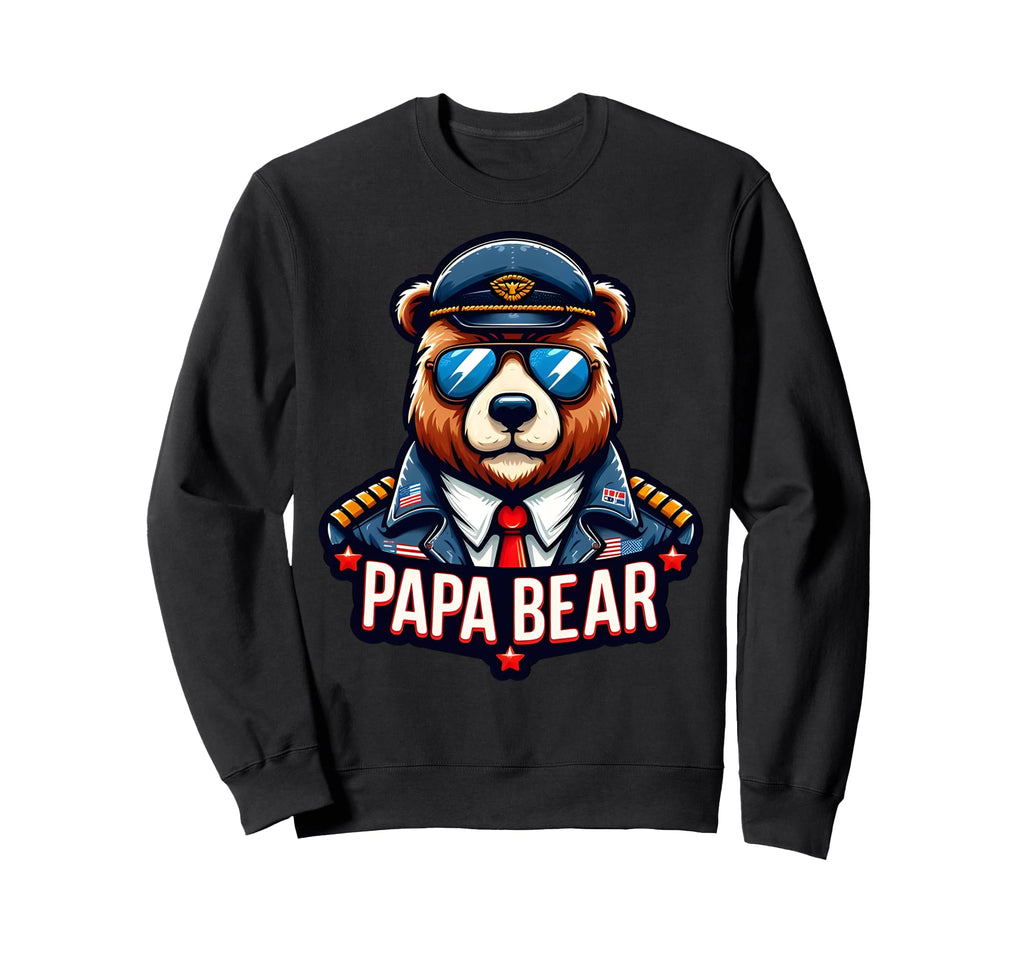 Papa Bear Gifts Funny Birthday Fun Sweatshirt - Novelty Apparel Unisex - T-Shirt, Sweatshirt, Hoodie
