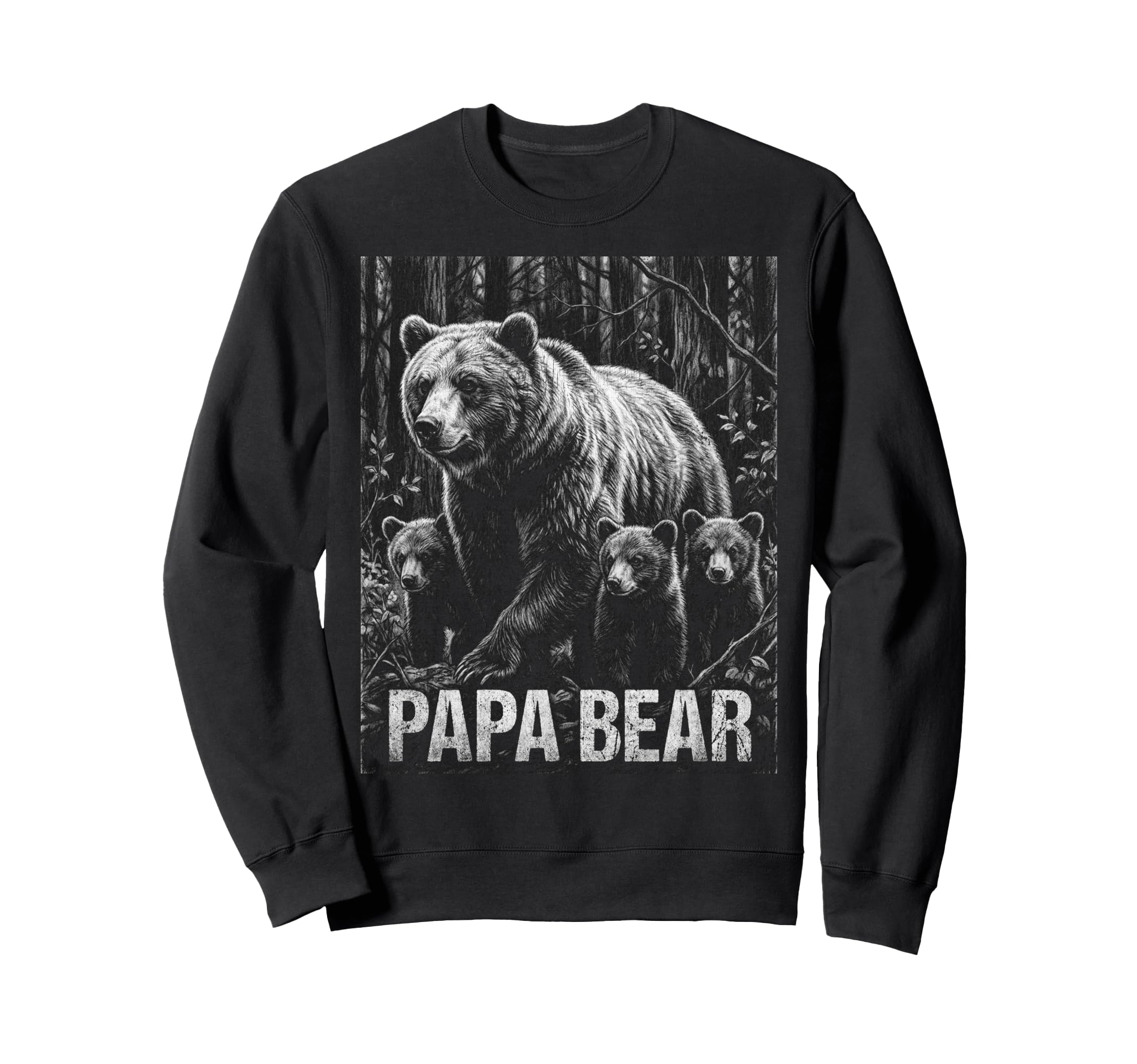 Papa Bear Family Matching Dad Sweatshirt - Unique Graphic for Adults - T-Shirt, Sweatshirt, Hoodie