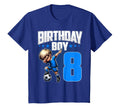 8Th Birthday Soccer Dabbing 8 Years Old T-Shirt - Custom Art Print Unisex - T-Shirt, Sweatshirt, Hoodie
