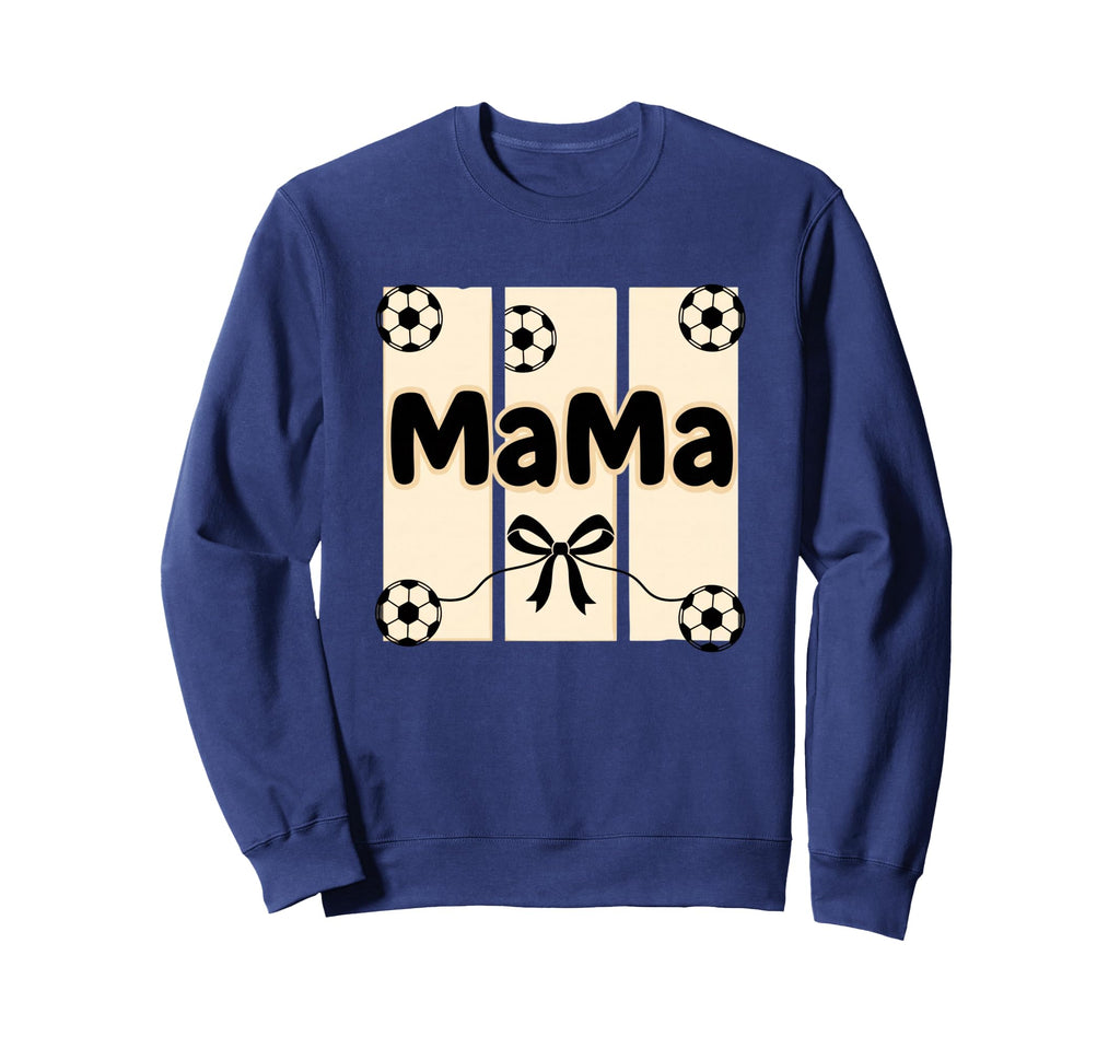 Mama Soccer Mom Ribbon Ball Sweatshirt - Minimalist Print for Adults - T-Shirt, Sweatshirt, Hoodie