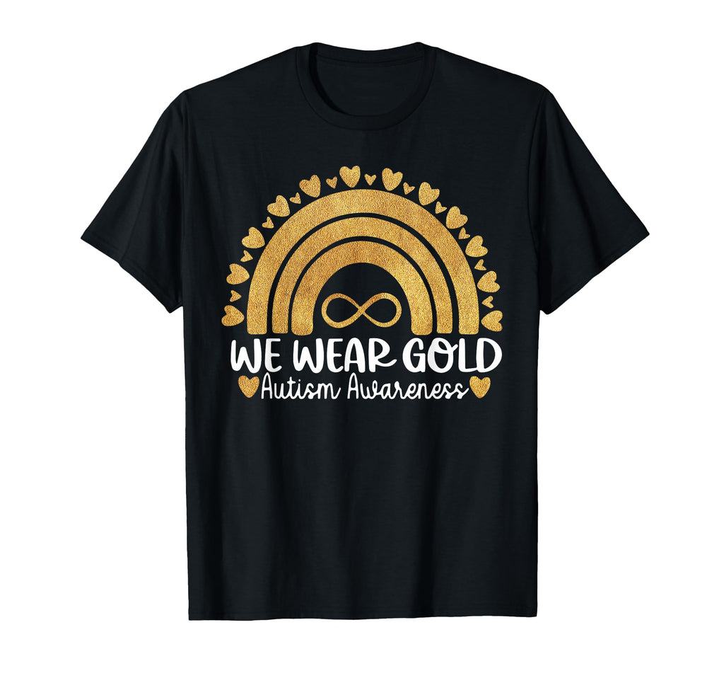 We Wear Gold Autism Awareness T-Shirt - Casual Everyday Wear for Adults - T-Shirt, Sweatshirt, Hoodie
