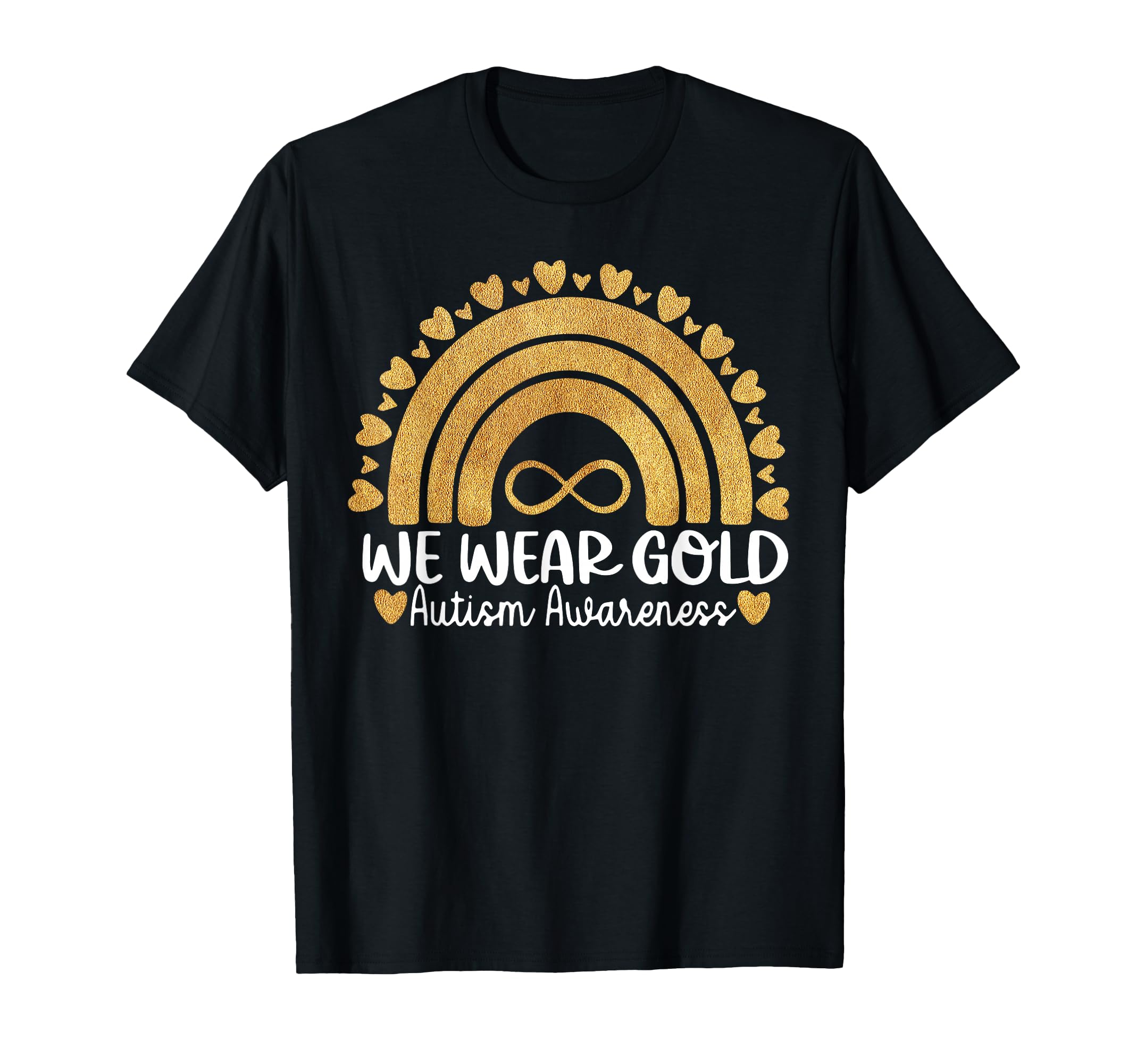 We Wear Gold Autism Awareness T-Shirt - Casual Everyday Wear for Adults - T-Shirt, Sweatshirt, Hoodie