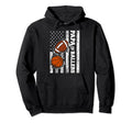 Papa Ballers Funny Usa Flag Football Hoodie - Novelty Apparel for Adults - T-Shirt, Sweatshirt, Hoodie