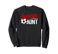 Soccer Aunt Heart Aunt Soccer Sweatshirt - Casual Everyday Wear for Adults - T-Shirt, Sweatshirt, Hoodie