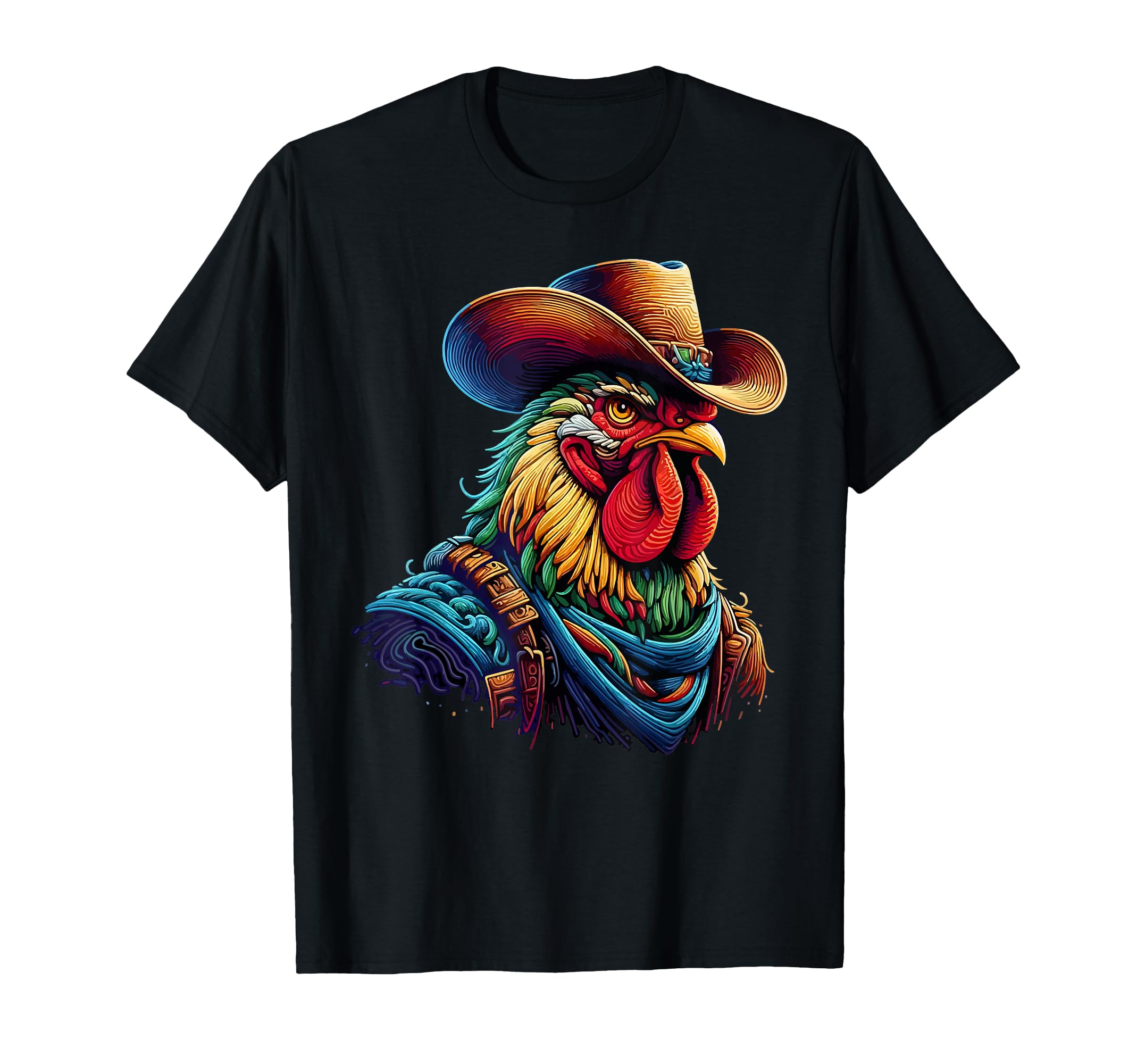 Rooster Chicken Colorful Cock Bird T-Shirt - Fun Novelty Design for Adults - T-Shirt, Sweatshirt, Hoodie