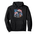 American Flag Trucker Dad Big Rig Trailer Usa Hoodie - Graphic Print Unisex - T-Shirt, Sweatshirt, Hoodie