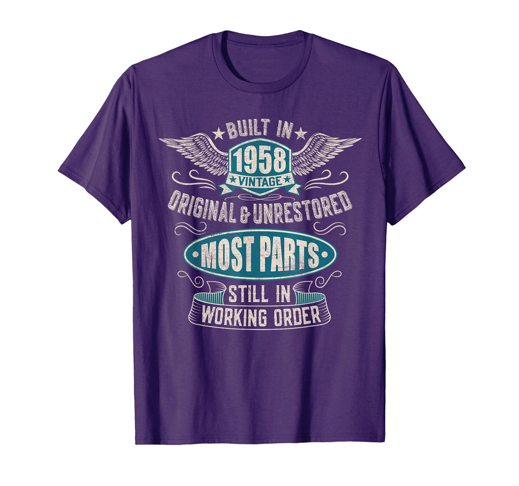 Birthday Born 1958 Built 50S T-Shirt - Minimalist Print Men Women - T-Shirt, Sweatshirt, Hoodie