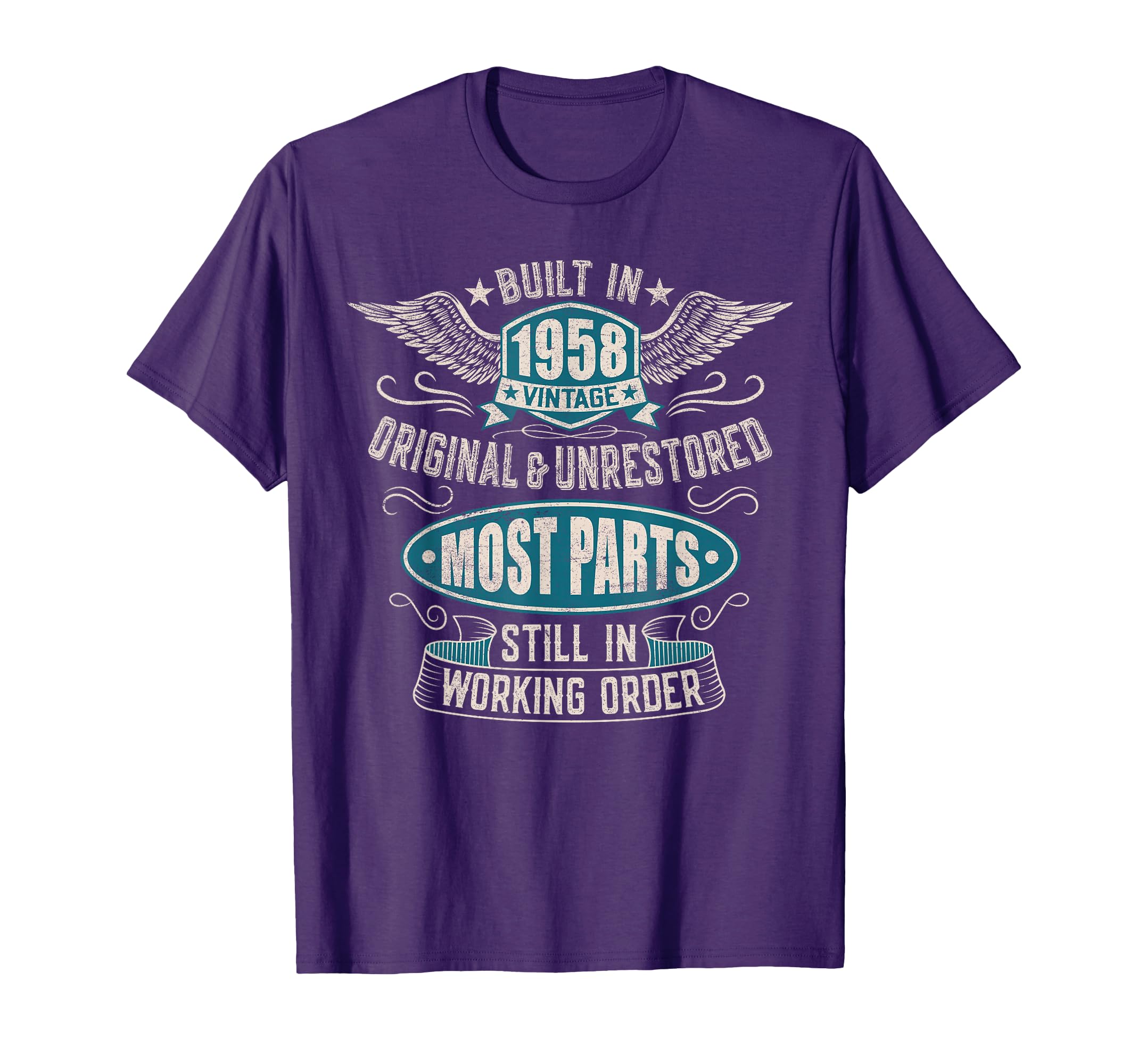 Birthday Born 1958 Built 50S T-Shirt - Minimalist Print Men Women - T-Shirt, Sweatshirt, Hoodie