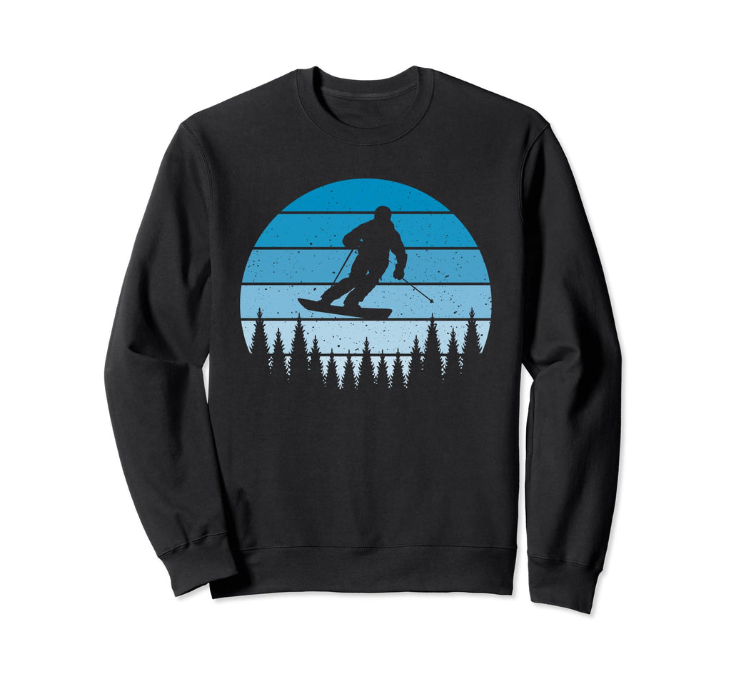 Ski Sunset Skier Skiing Dad Ski Lovers Sweatshirt - Custom Art Print Unisex - T-Shirt, Sweatshirt, Hoodie