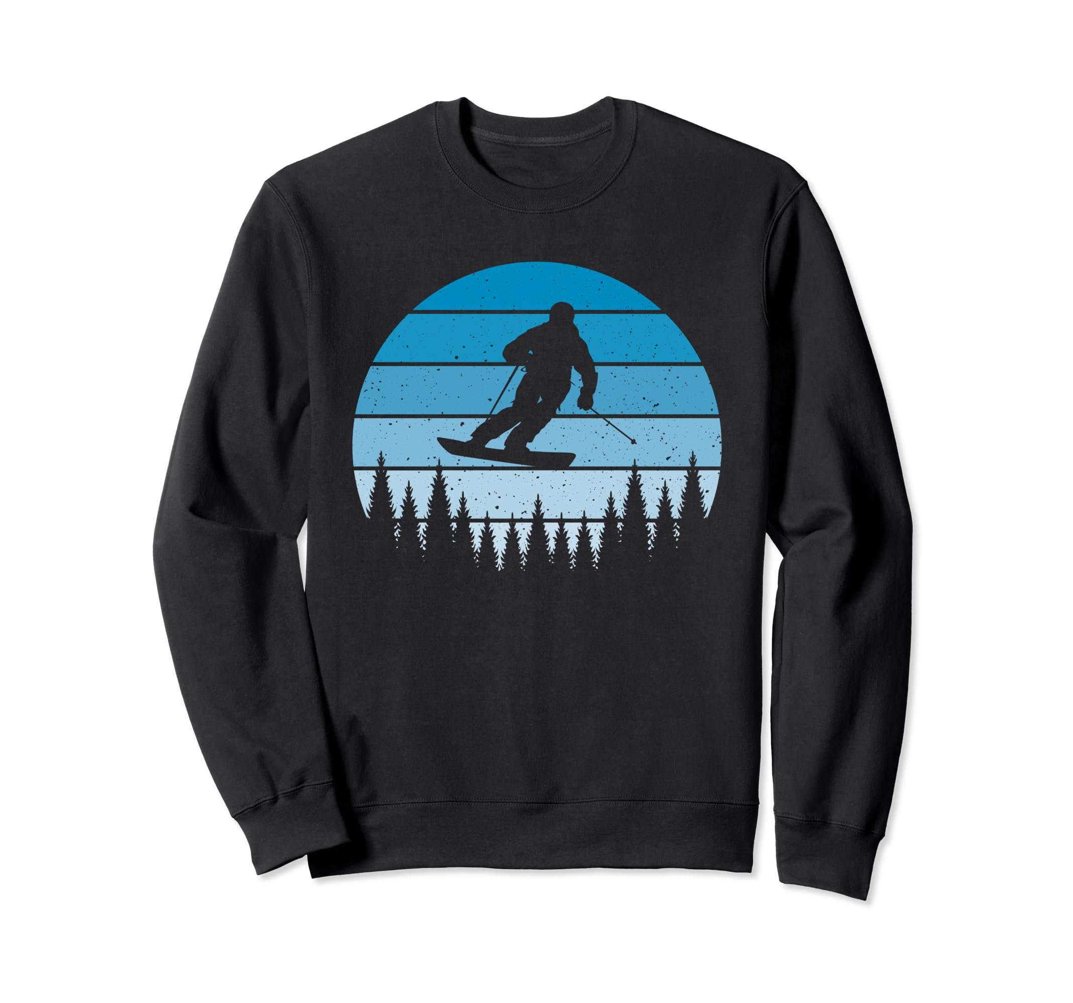 Ski Sunset Skier Skiing Dad Ski Lovers Sweatshirt - Custom Art Print Unisex - T-Shirt, Sweatshirt, Hoodie