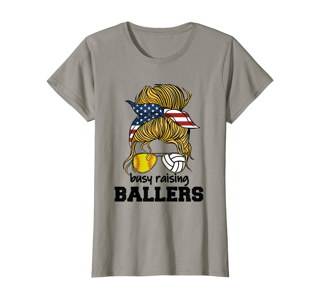 Womens Softball And Volleyball Mom Busy T-Shirt - Graphic Print Men Women - T-Shirt, Sweatshirt, Hoodie