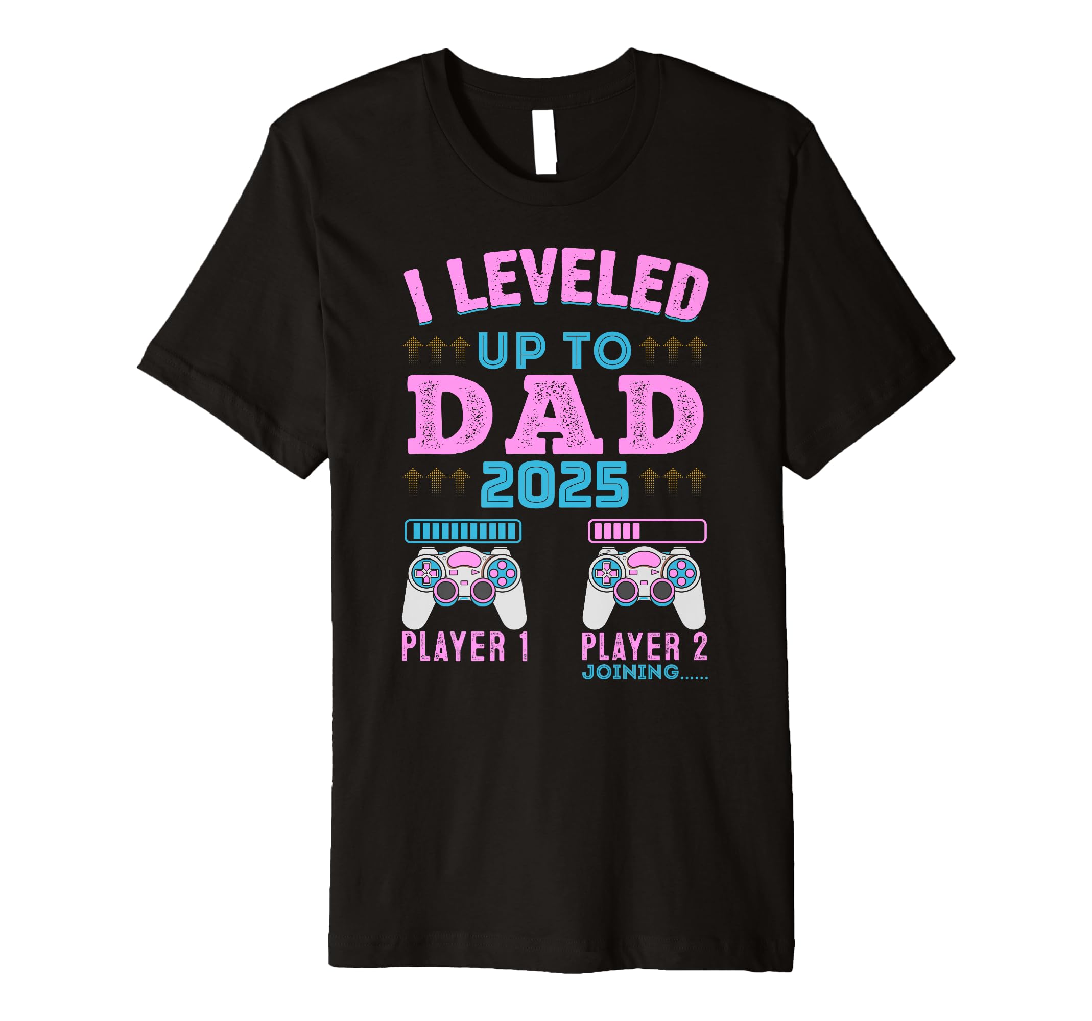I Leveled Up To Dad 2025 Pregnancy T-Shirt - Unique Graphic for Adults - T-Shirt, Sweatshirt, Hoodie