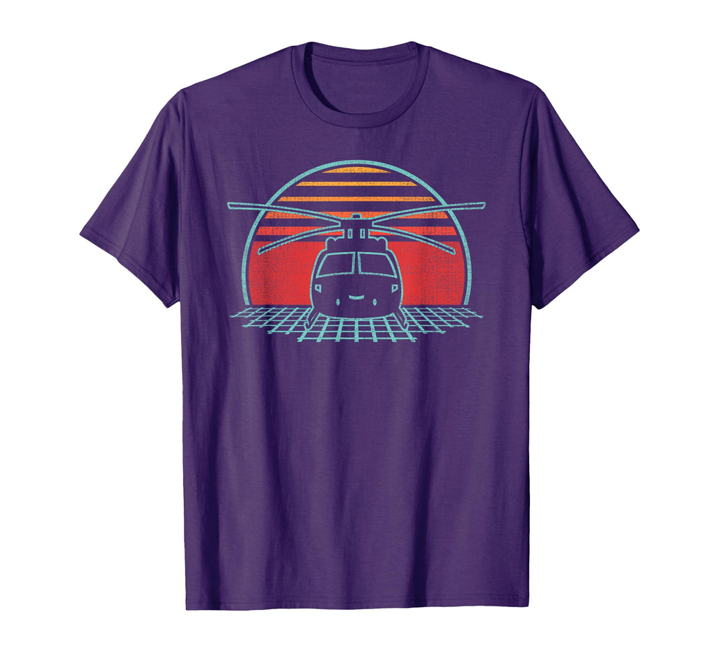 Helicopter 80S Pilot Flying Gift T-Shirt - Unique Graphic for Adults - T-Shirt, Sweatshirt, Hoodie