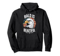 Funny 4Th July Bald Is Beautiful Patriotic Hoodie - Graphic Print Unisex - T-Shirt, Sweatshirt, Hoodie
