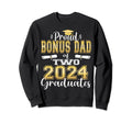 Proud Bonus Dad Two 2024 Graduate Sweatshirt - Minimalist Print Unisex - T-Shirt, Sweatshirt, Hoodie