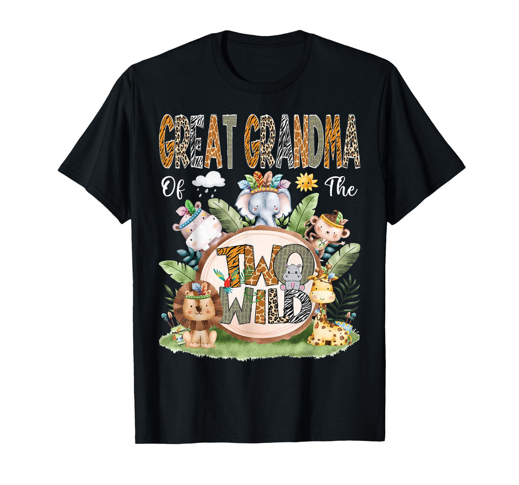 Great Grandma Two Wild 2Nd Birthday T-Shirt - Minimalist Print for Adults - T-Shirt, Sweatshirt, Hoodie