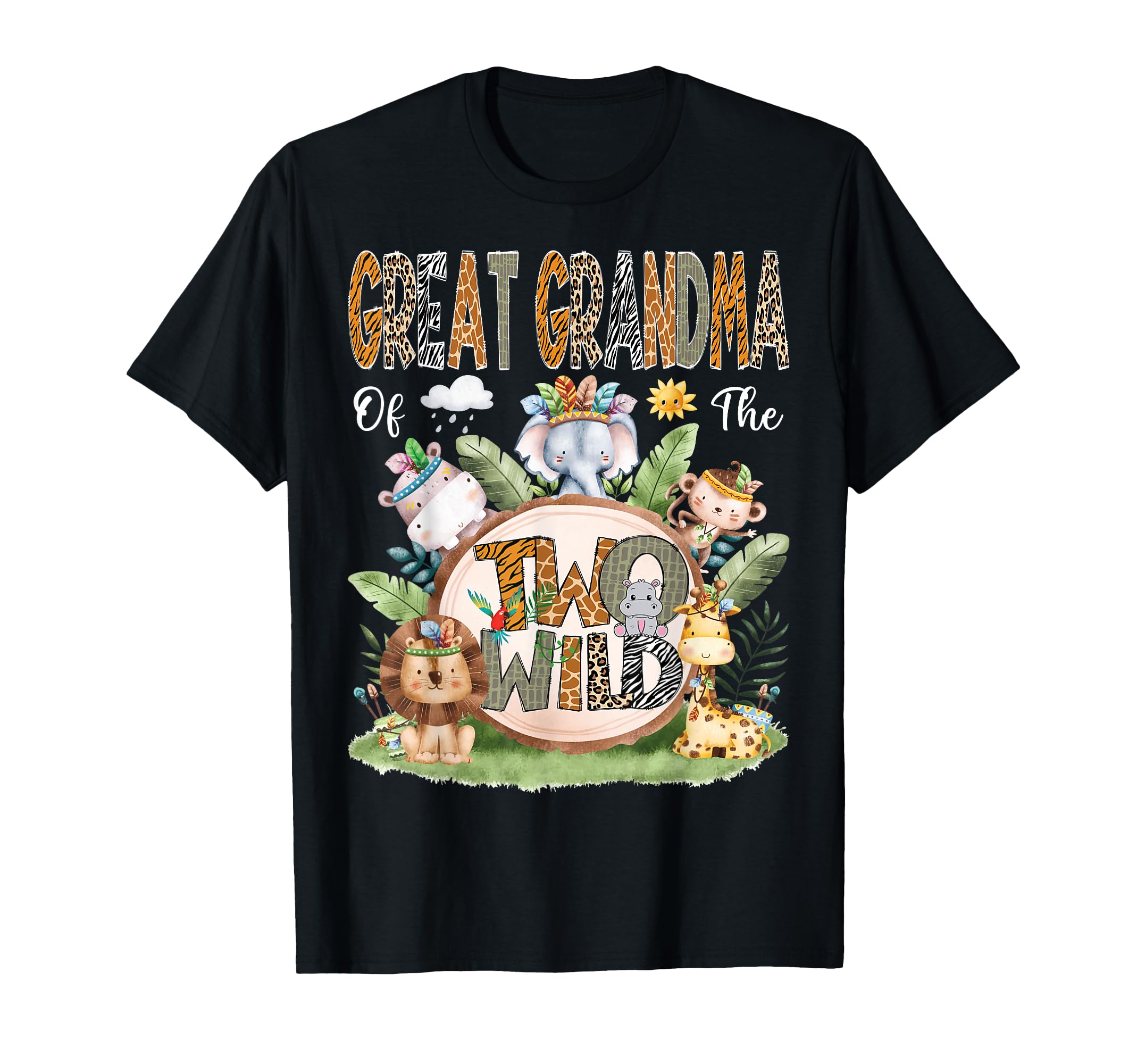 Great Grandma Two Wild 2Nd Birthday T-Shirt - Minimalist Print for Adults - T-Shirt, Sweatshirt, Hoodie