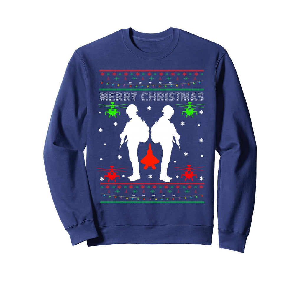 Merry Army Military Ugly Us Sweatshirt - Fun Novelty Design Unisex - T-Shirt, Sweatshirt, Hoodie