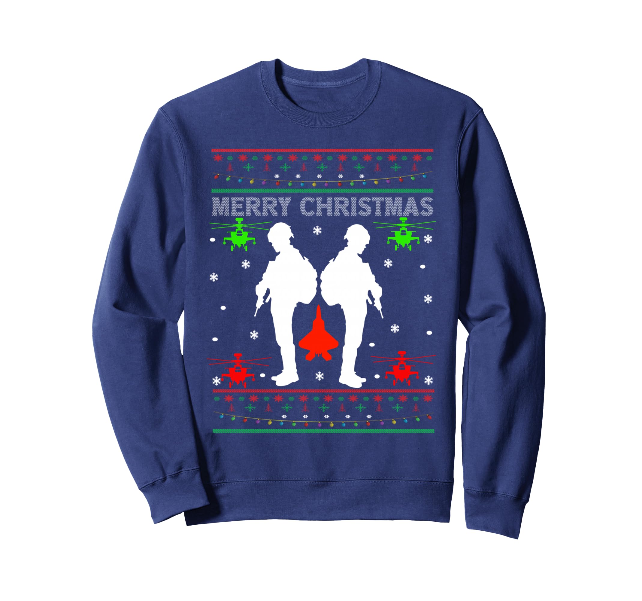 Merry Army Military Ugly Us Sweatshirt - Fun Novelty Design Unisex - T-Shirt, Sweatshirt, Hoodie