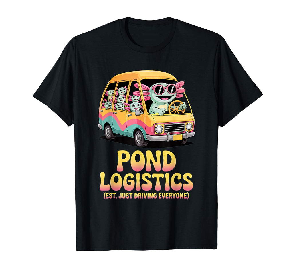 Pond Logistics Axolotl Soccer Carpool T-Shirt - Minimalist Print Men Women - T-Shirt, Sweatshirt, Hoodie