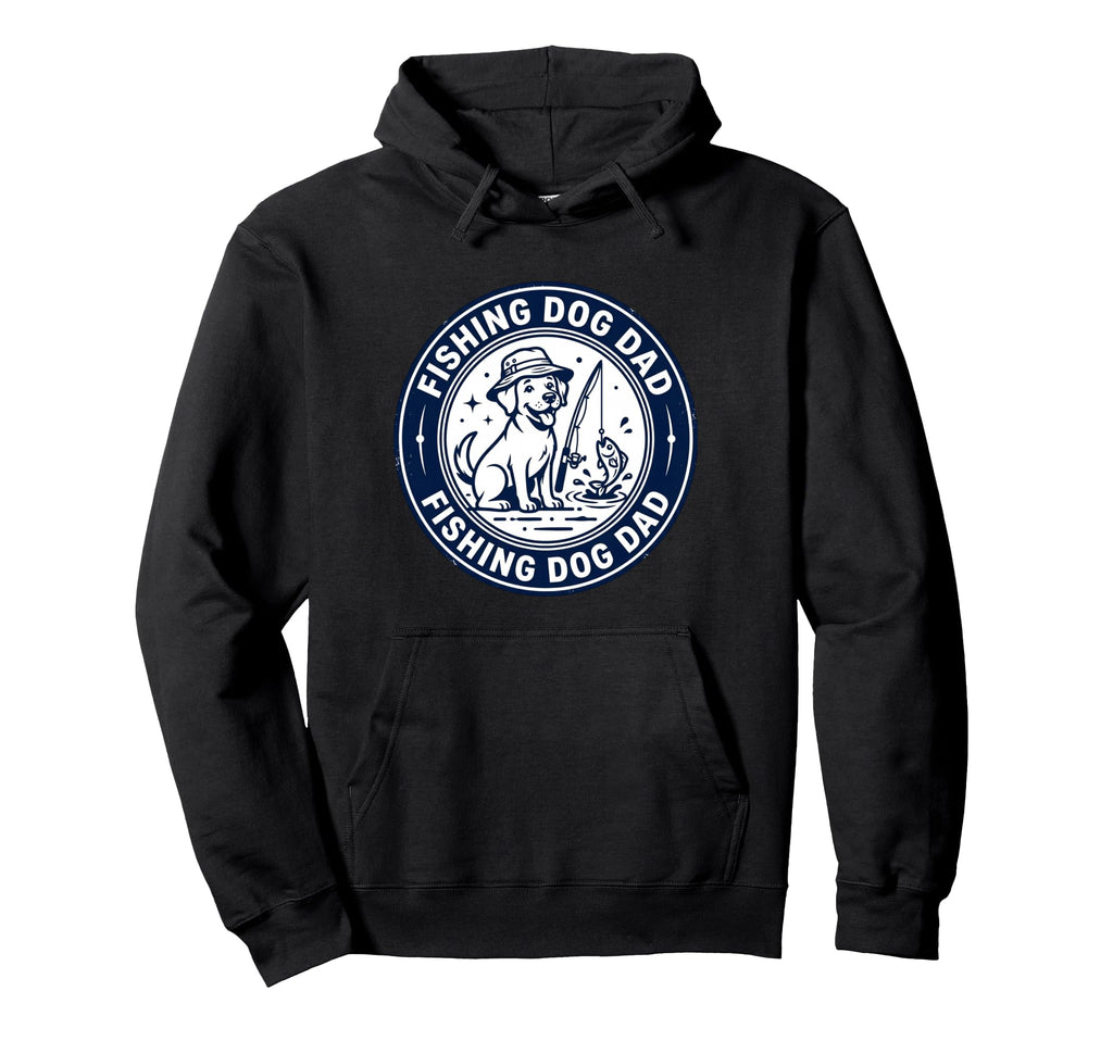 Dog Dad Fishing Adventure Hoodie - Unique Graphic Unisex - T-Shirt, Sweatshirt, Hoodie