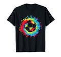 Soccer Ball I Rainbow Trippy Hippie I T-Shirt - Minimalist Print Unisex - T-Shirt, Sweatshirt, Hoodie