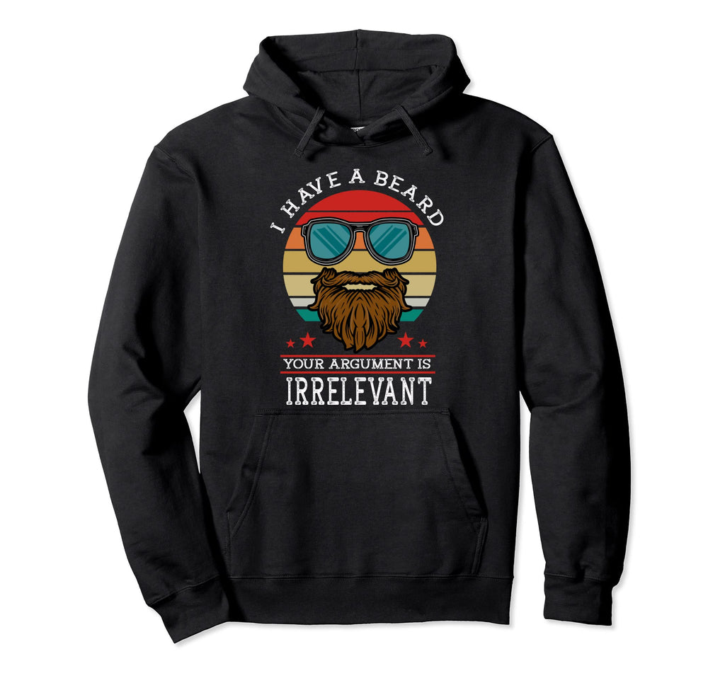 Funny Beard Gifts Rule Dad Manly Bearded Hoodie - Unique Graphic Men Women - T-Shirt, Sweatshirt, Hoodie