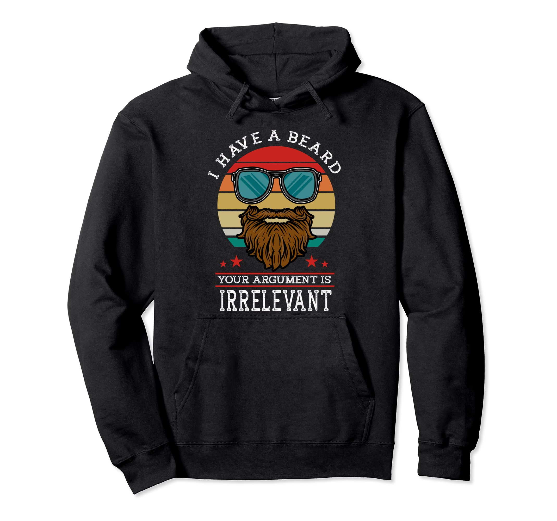 Funny Beard Gifts Rule Dad Manly Bearded Hoodie - Unique Graphic Men Women - T-Shirt, Sweatshirt, Hoodie