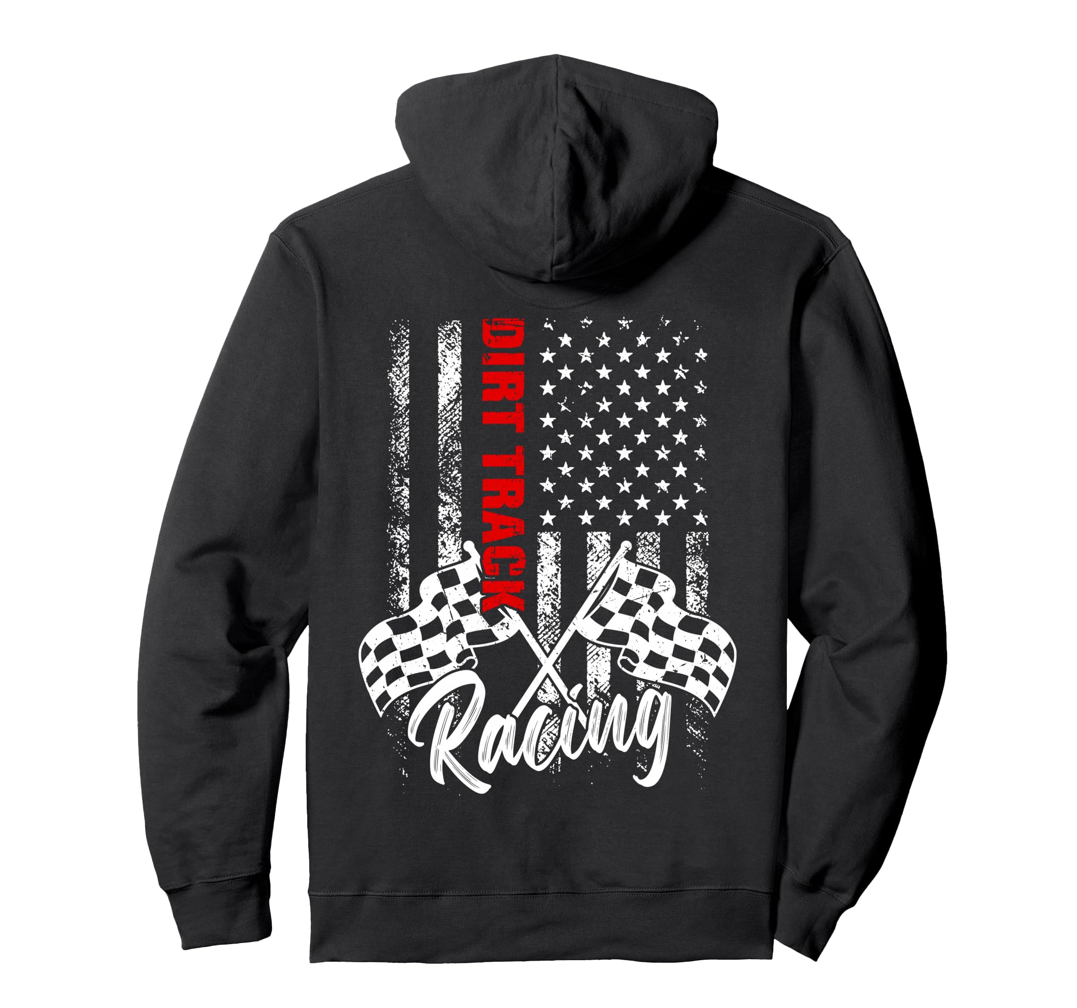 Dirt Track Racing Car Driver Biker Hoodie - Fun Novelty Design for Adults - T-Shirt, Sweatshirt, Hoodie
