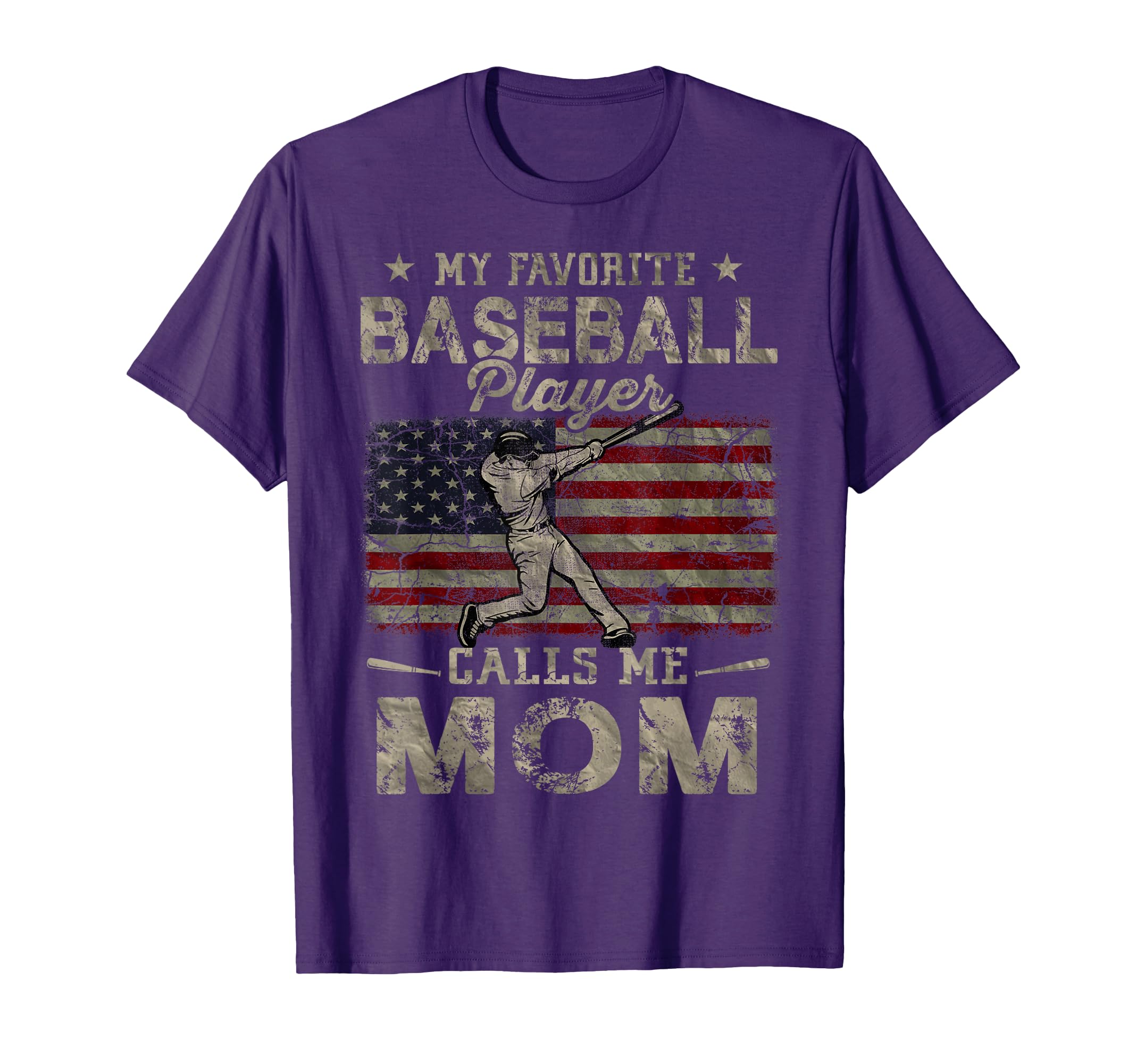 My Favorite Baseball Player Calls Me Mom T-Shirt - Unique Graphic Unisex - T-Shirt, Sweatshirt, Hoodie