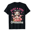 Just Who Loves Opossums Floral T-Shirt - Novelty Apparel for Adults - T-Shirt, Sweatshirt, Hoodie
