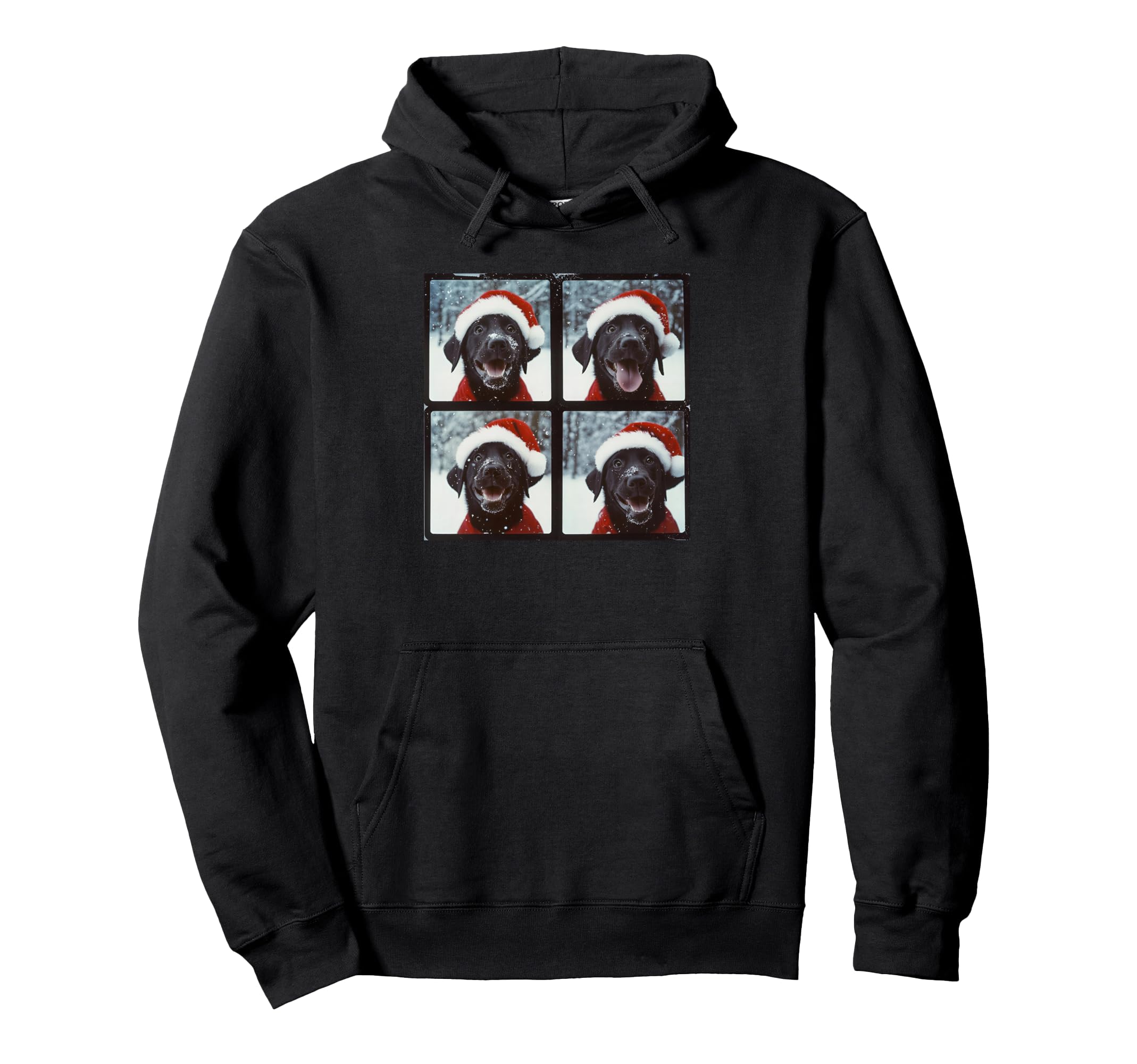 Labrador Santa Hat Black Lab Hoodie - Casual Everyday Wear Unisex - T-Shirt, Sweatshirt, Hoodie