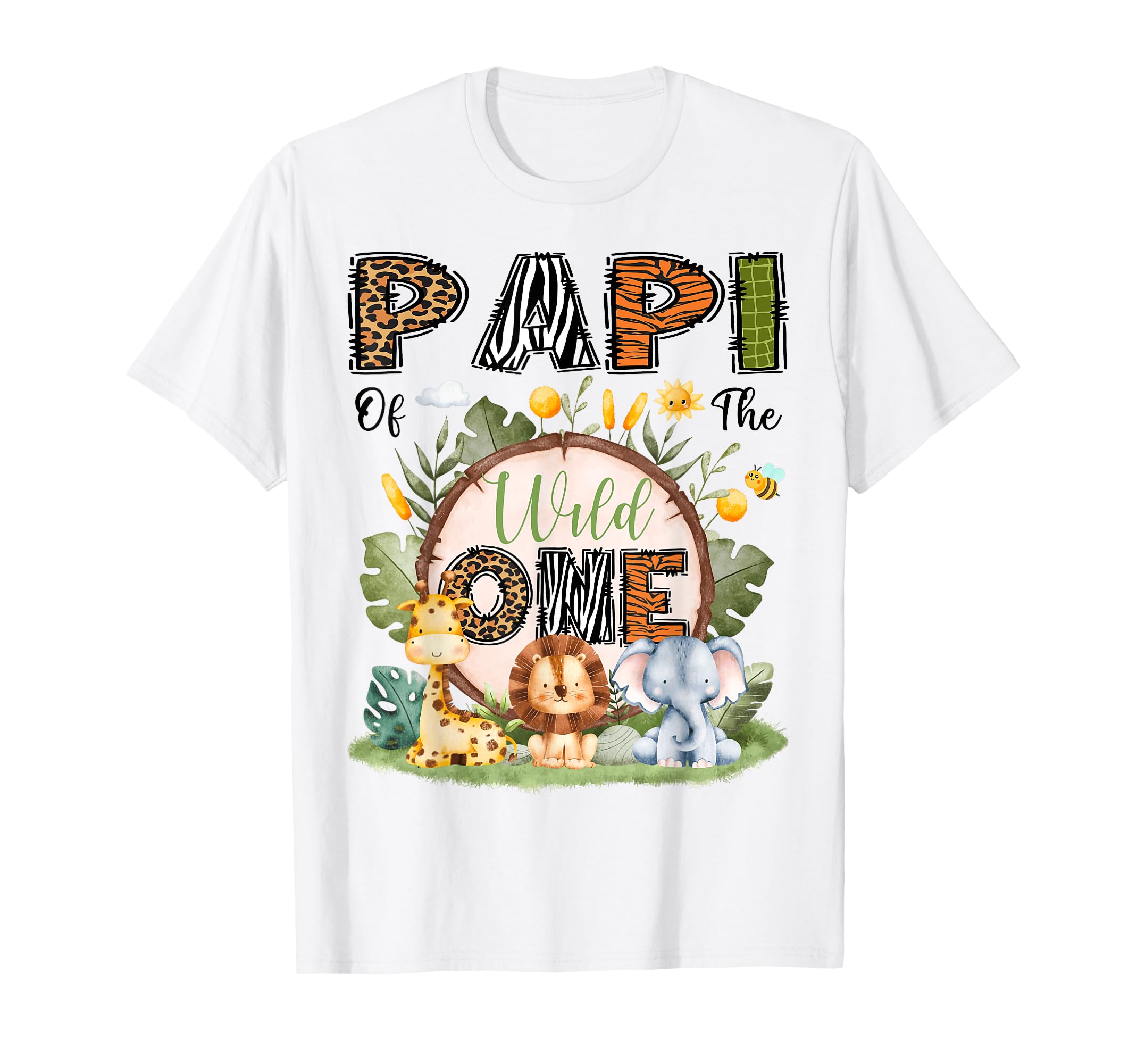 Papi Wild One 1St Birthday Safari Jungle T-Shirt - Unique Graphic Men Women - T-Shirt, Sweatshirt, Hoodie