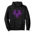 Purple Soccer Ball Mom Fan Simple Heart Hoodie - Trendy Graphic for Adults - T-Shirt, Sweatshirt, Hoodie