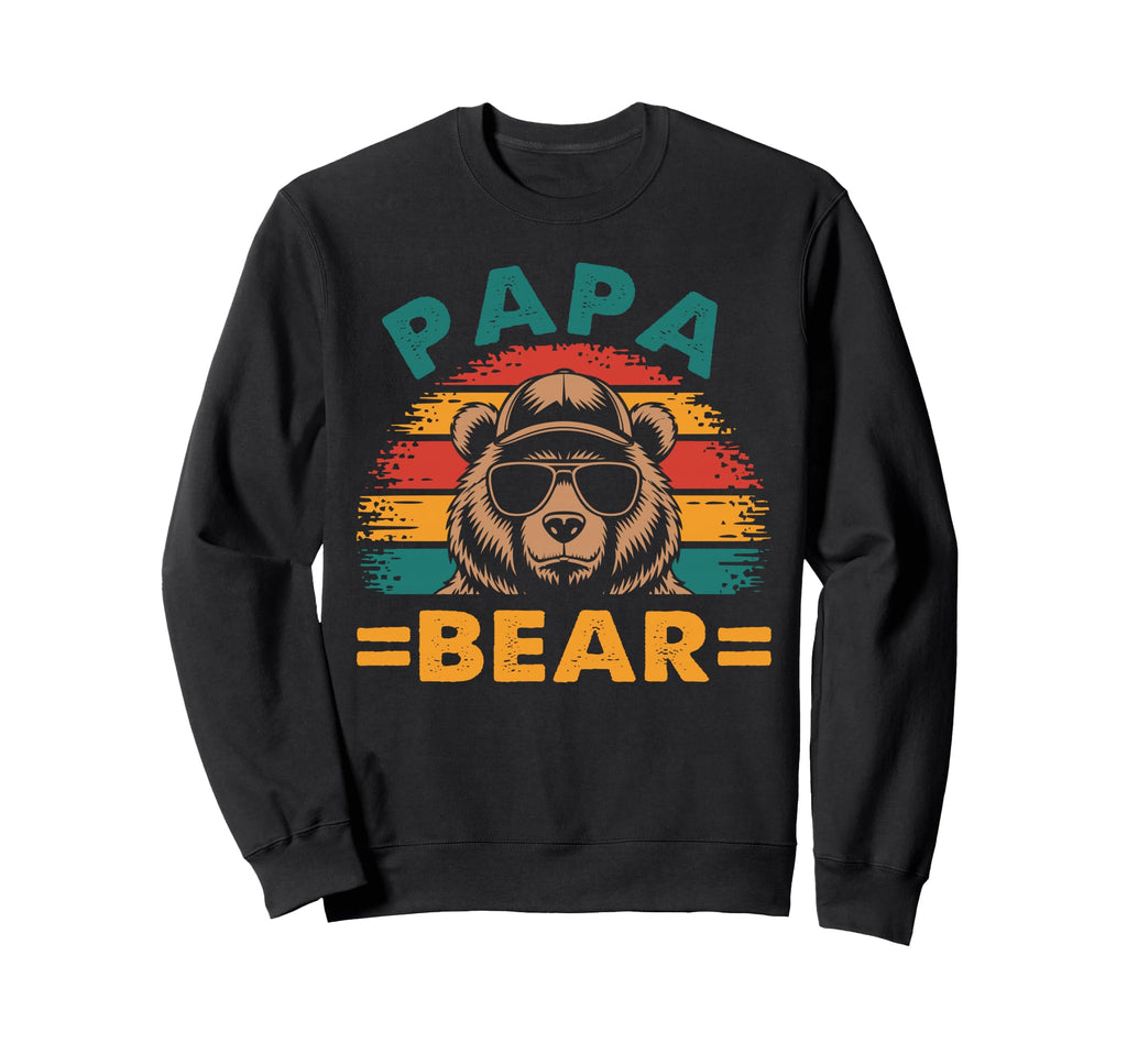 Papa Bear Sunglass Funny Fathers Sweatshirt - Custom Art Print Men Women - T-Shirt, Sweatshirt, Hoodie