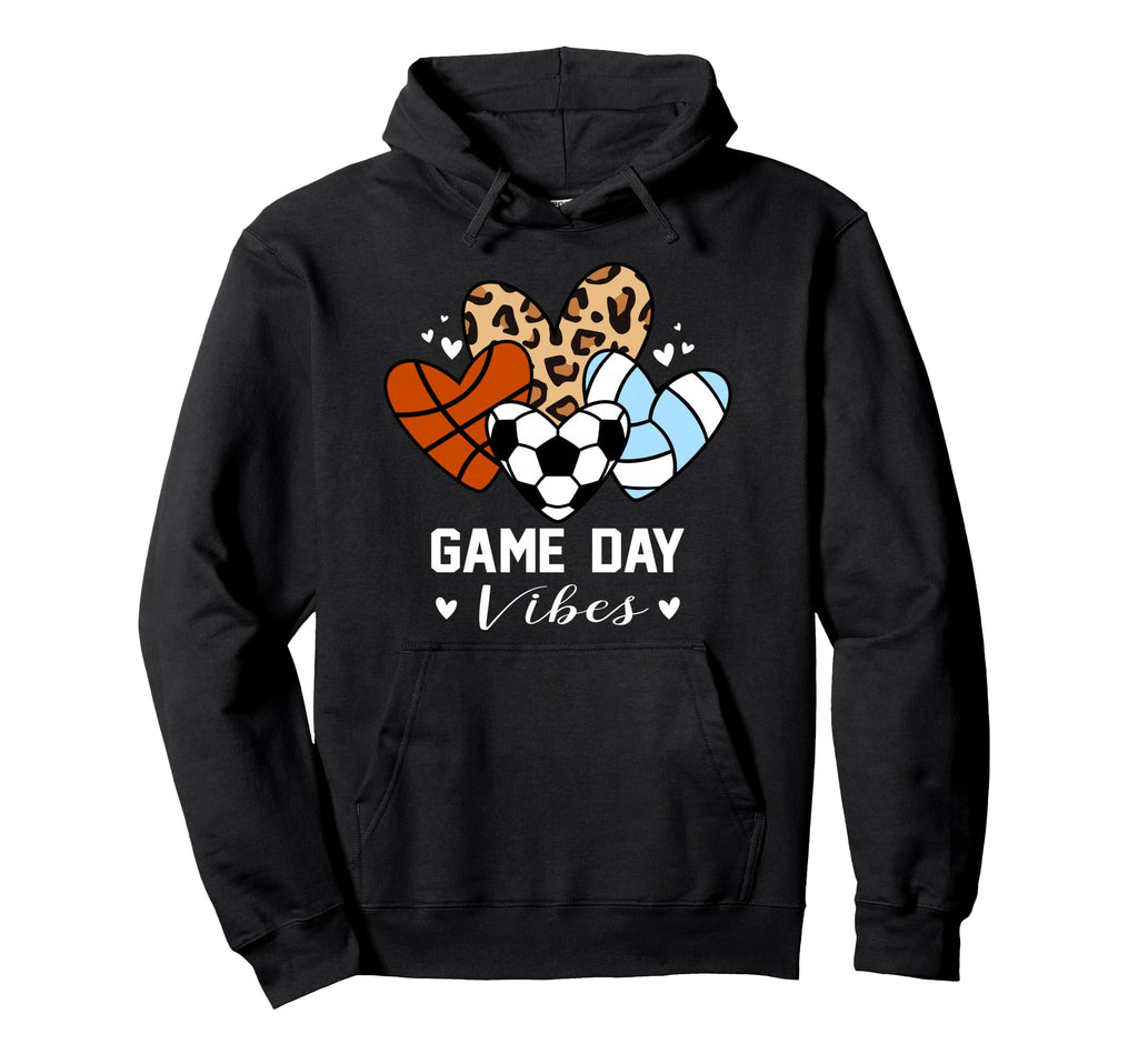 Game Day Vibes Funny Soccer Volleyball Hoodie - Trendy Graphic Unisex - T-Shirt, Sweatshirt, Hoodie
