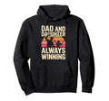 Dad And Daughter Always Winning Proud Hoodie - Minimalist Print for Adults - T-Shirt, Sweatshirt, Hoodie