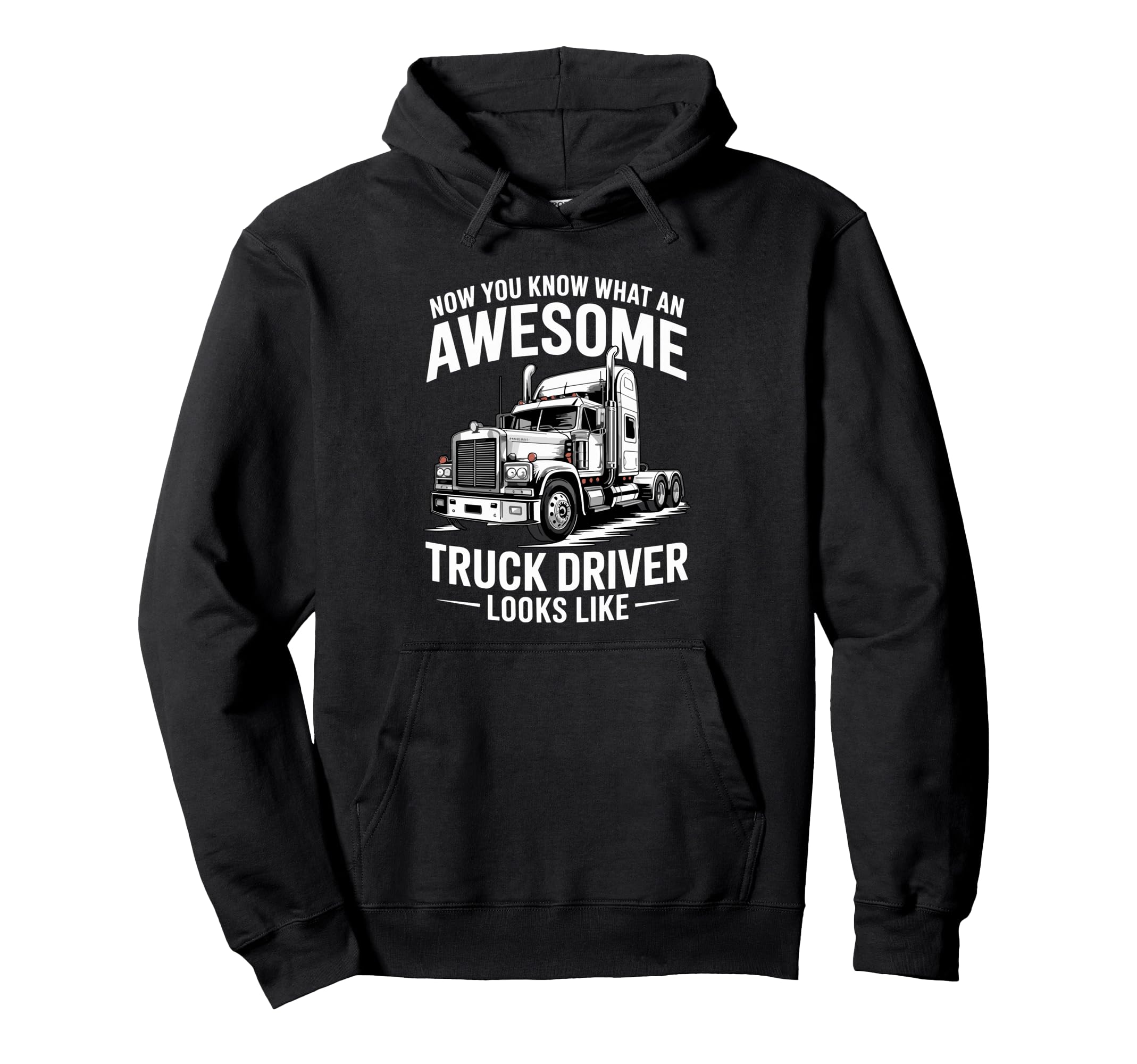Best Truck Driver Art Dad Hoodie - Casual Everyday Wear for Adults - T-Shirt, Sweatshirt, Hoodie