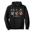 Soccer Sister Floral Wildflower Hoodie - Fun Novelty Design for Adults - T-Shirt, Sweatshirt, Hoodie