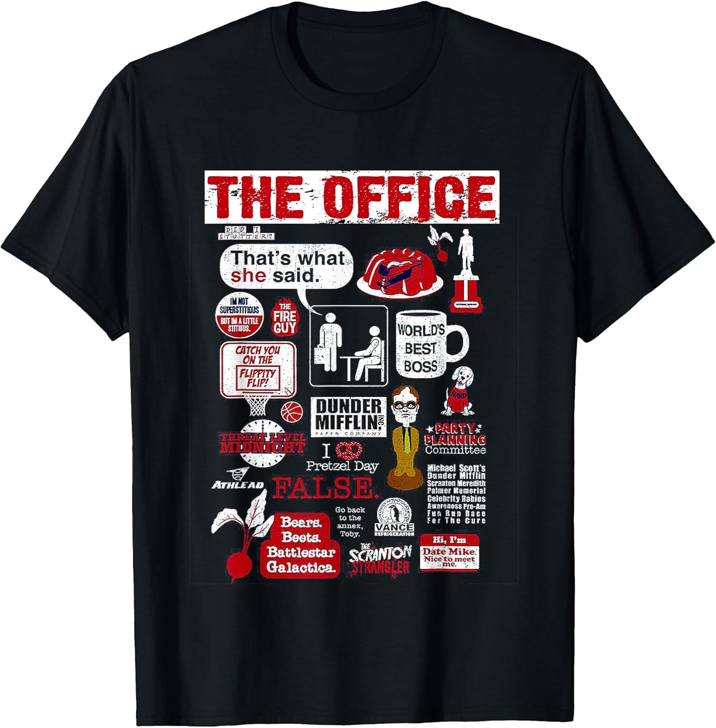 The Office Quote Mash-Up Vintage Funny - Adult & Kids T-Shirts, Sweatshirts & Hoodies apparel design preview 1