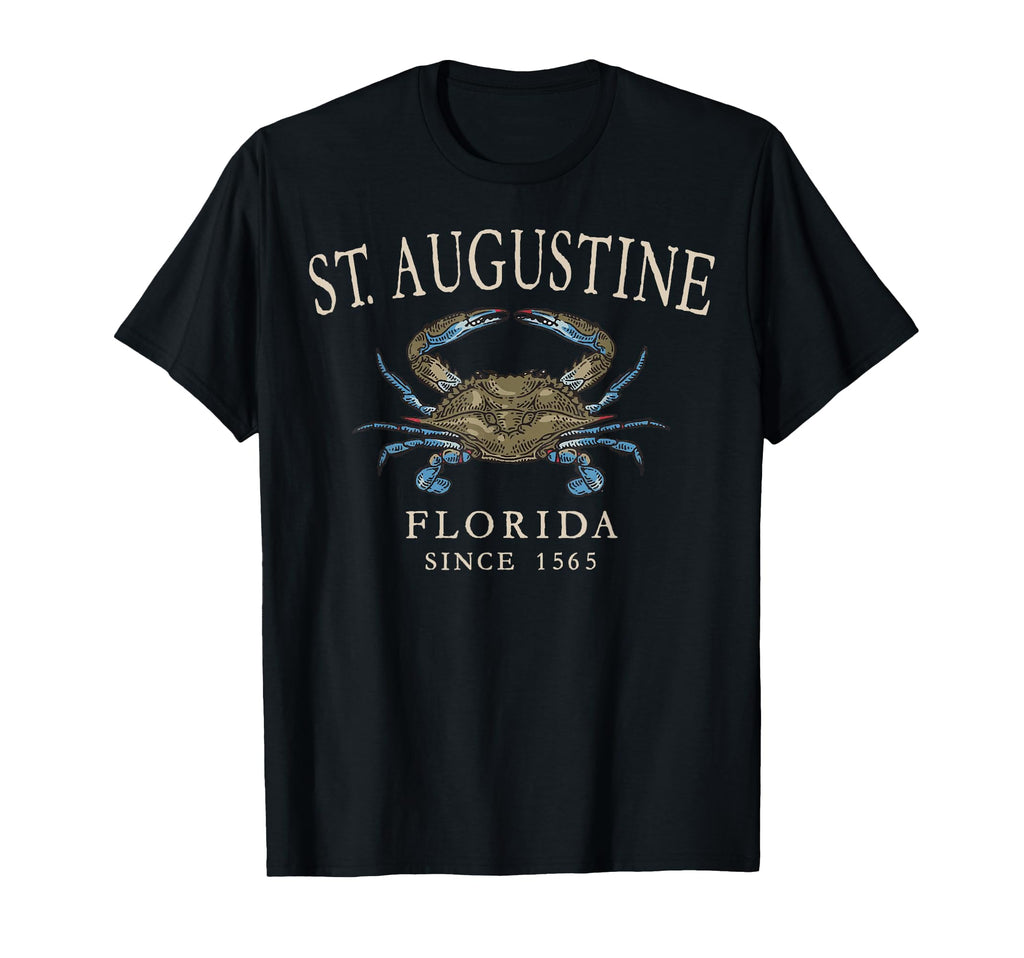 St Augustine Florida Blue Crab T-Shirt - Fun Novelty Design for Adults - T-Shirt, Sweatshirt, Hoodie