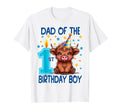 Dad 1St Birthday Fluffy Cow Hat Decoration T-Shirt - Trendy Graphic Unisex - T-Shirt, Sweatshirt, Hoodie