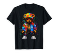 Hip Hop Teddy Bear Colorful Teddybear Hoodie - Unique Graphic for Adults - T-Shirt, Sweatshirt, Hoodie