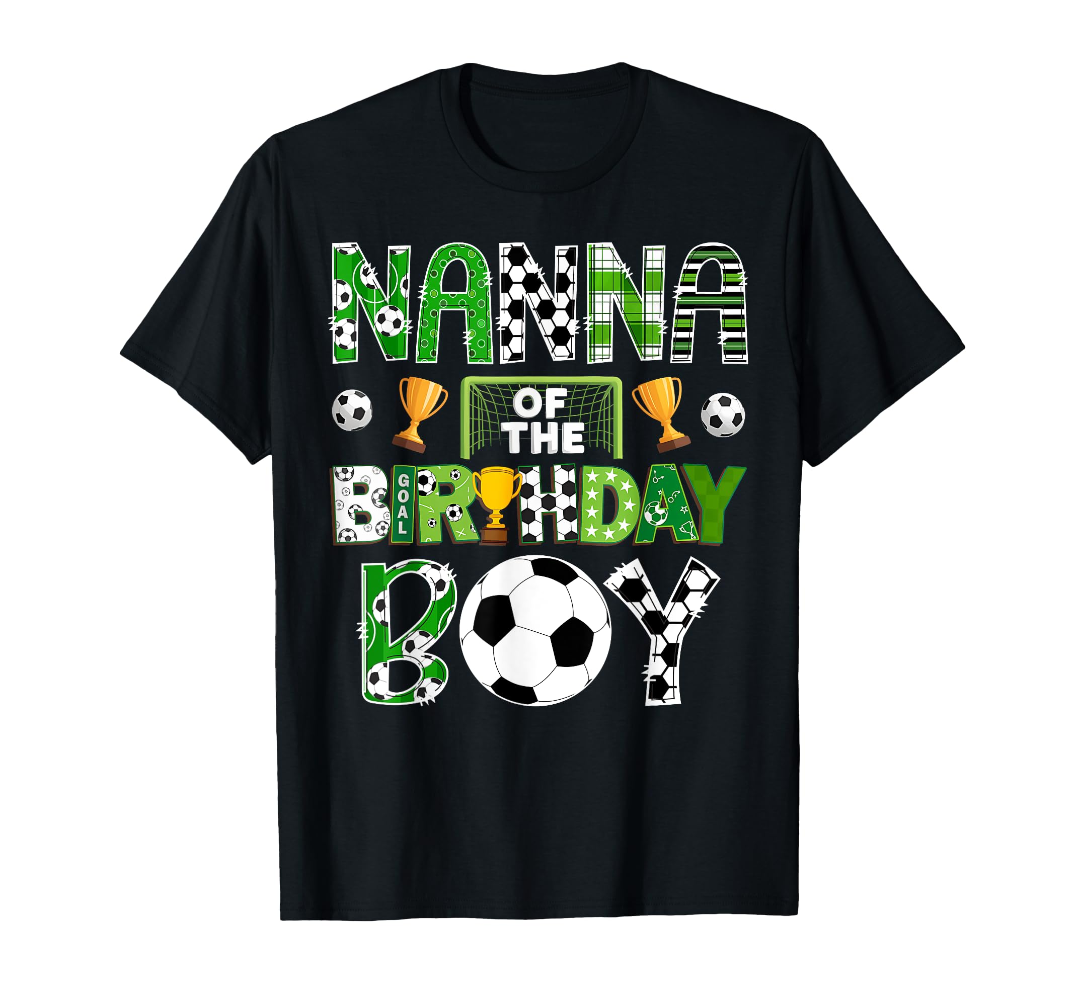Nanna Birthday Soccer Player Game Day T-Shirt - Trendy Graphic for Adults - T-Shirt, Sweatshirt, Hoodie