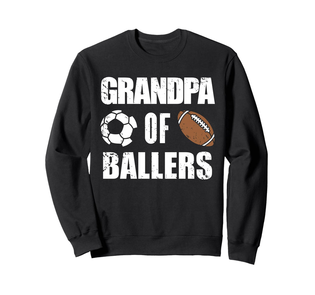 Grandpa Ballers Funny Soccer Sweatshirt - Custom Art Print for Adults - T-Shirt, Sweatshirt, Hoodie