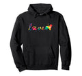 Love Bearded Collie Tie Dye Paw Mom Dad Hoodie - Unique Graphic Men Women - T-Shirt, Sweatshirt, Hoodie