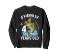 Ofishally 4 Years Old Fishing Sweatshirt - Aesthetic Graphic Men Women - T-Shirt, Sweatshirt, Hoodie