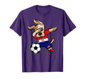 Dabbing Dog Croatia Soccer Fans T-Shirt - Novelty Apparel for Adults - T-Shirt, Sweatshirt, Hoodie
