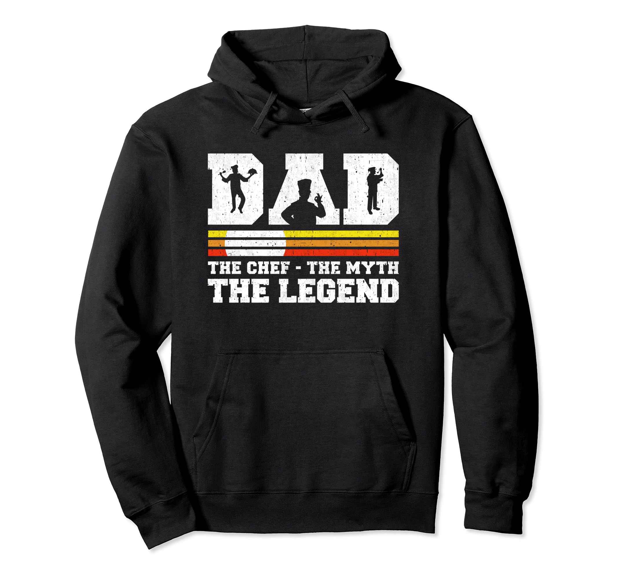 Dad Chef Myth Legend Cooking Fathers Day Hoodie - Graphic Print for Adults - T-Shirt, Sweatshirt, Hoodie